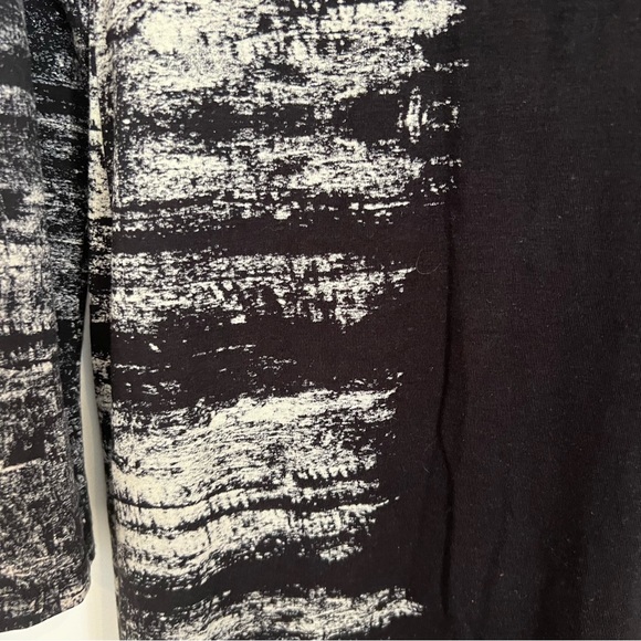 Black and white midi pencil long sleeve dress - Picture 3 of 10